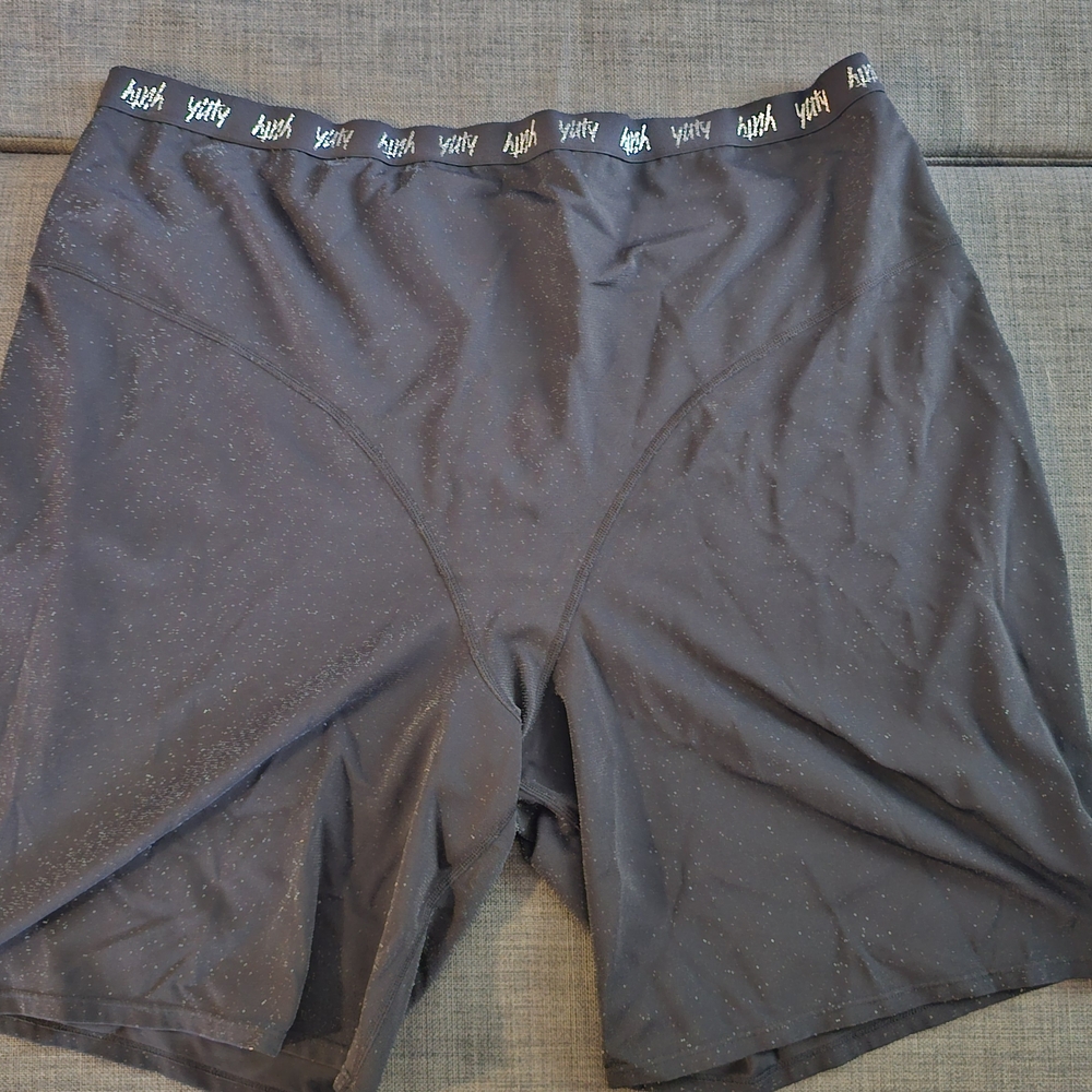 YITTY Black Biker Shorts with Elastic Waistband